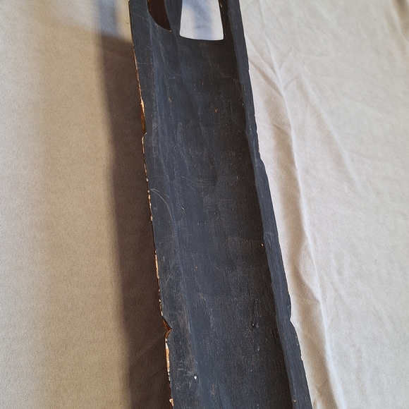 Vintage Large Hand Carved Painted Wood Indonesian Wall Mask - Picture 7 of 9